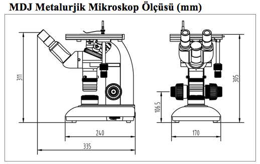 MDJ200 Binoküler İnvert Metal Mikroskop