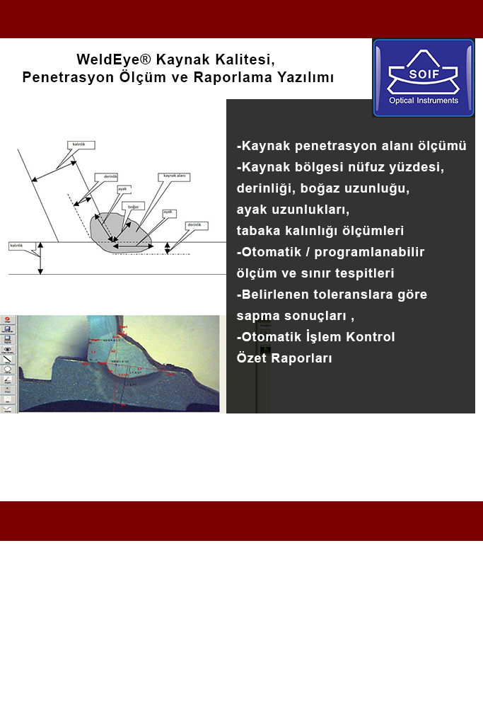 Weld_Eye Kaynak Penetrasyon Ölçüm ve Sayma Cihazı