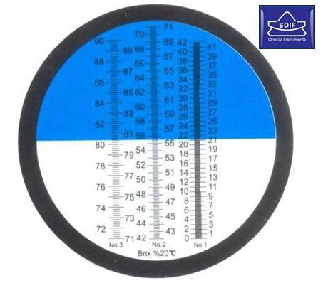 SOIF VBRS90-S El Tipi Refraktometre 3 Skalalı 0~42%, 42~71%, 71~ 90% Brix- ATC'li