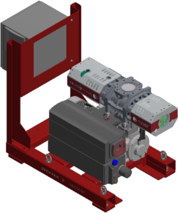 COMBI RU 1454 with R5 RD 0240 A single-stage rotary vane pump and HiLobe 2104 roots pump