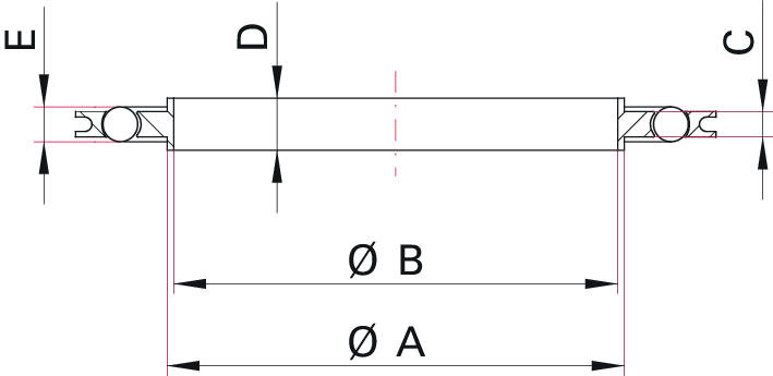 Dış Halkalı Merkezleme Halkası – DN 100 ISO-K (Paslanmaz Çelik 316Ti / FKM)