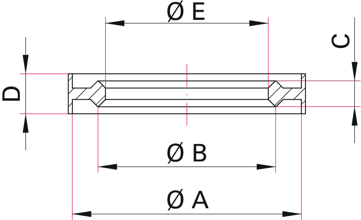 Alüminyum Kenarlı Conta – DN 10–DN 16 ISO-KF (EN AW-6082 / 3.2315)