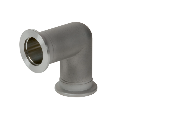 90° Dirsek (Elbow) Bağlantı Parçası – DN 25 ISO-KF (Alüminyum EN AW-6082)