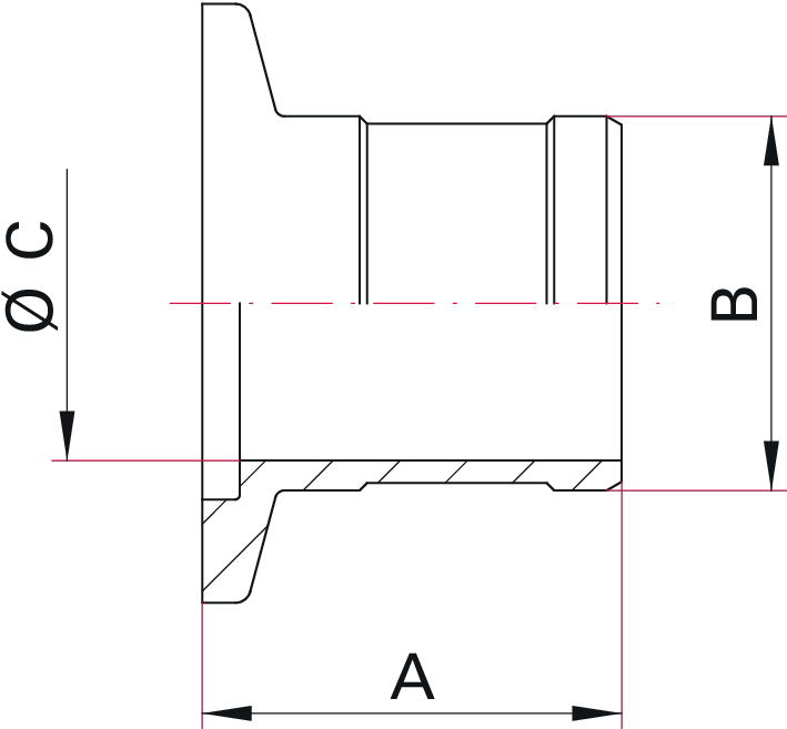 Hortum Adaptörü – DN 16 ISO-KF (Alüminyum EN AW-6082)