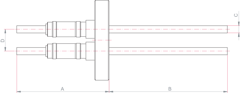 Elektrik Geçişi (Electrical Feedthrough) – DN 16 CF, 5 kV, 50 A, 2 Pin