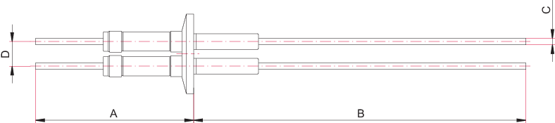 Elektrik Geçişi (Electrical Feedthrough) – DN 16 ISO-KF, 5 kV, 25 A, 2 Pin